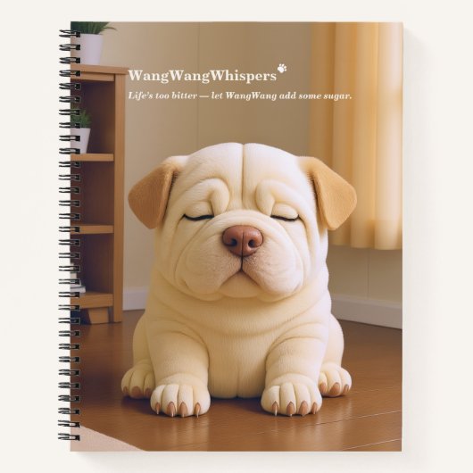 Shar Pei Puppy - Soft Serenity by WangWang Notizblock (Vorderseite)