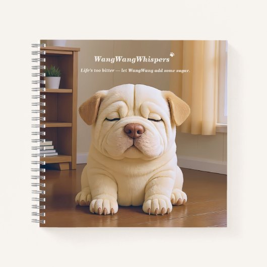 Shar Pei Puppy - Soft Serenity by WangWang Notizblock (Vorderseite)