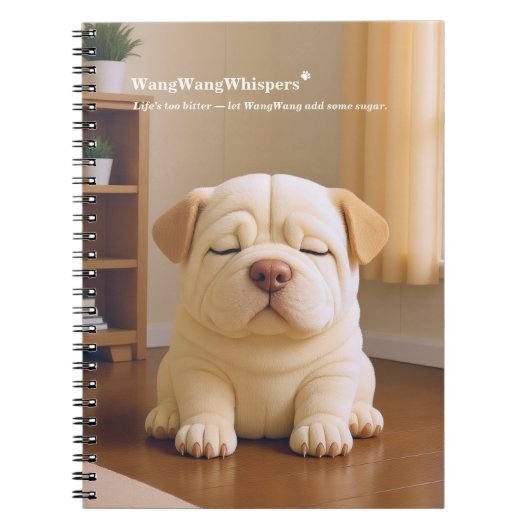 Shar Pei Puppy - Soft Serenity by WangWang Notizblock (Vorderseite)