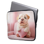 Shar Pei Puppy – Sweet Embrace by WangWang Laptopschutzhülle (Vorderseite Links)