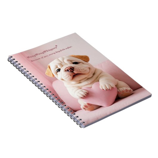 Shar Pei Puppy – Sweet Embrace by WangWang Notizblock (Rechte Seite)