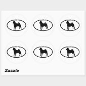 Shar Pei Silhouette Black Sticker (Blatt)