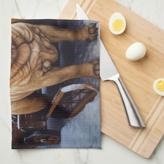 Shar Pei Snowy Sleigh Weihnachtsdekor Geschirrtuch (Viertel Falte)