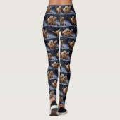Shar Pei Snowy Sleigh Weihnachtsdekor Leggings (Rückseite)