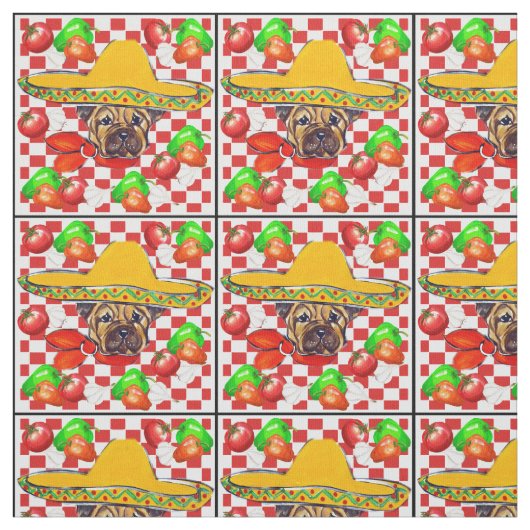 Shar-Pei Stoff (Muster)