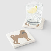 Shar Pei Stone Untersetzer (Seitenansicht)