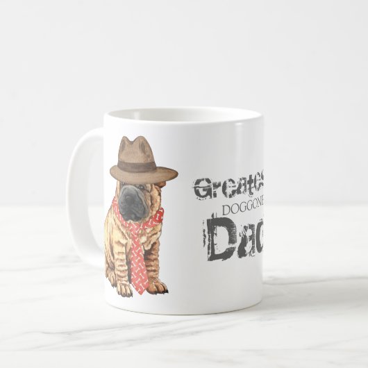 Shar-Pei-Vater Kaffeetasse (Vorderseite Links)