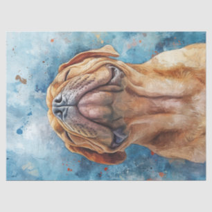 Shar Pei Wasserfarbenmalerei-Dekupage Seidenpapier