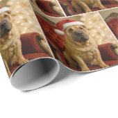 Shar-Pei Weihnachtshund Geschenkpapier (Rolleneckpunkt)