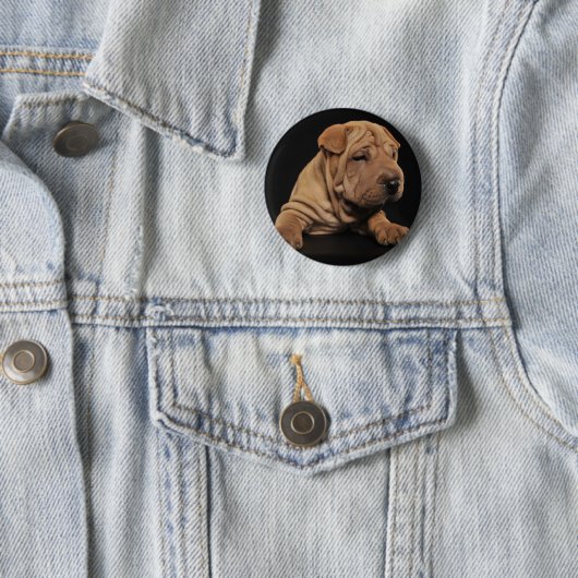 Shar Pei Welpe Button (Beispiel)