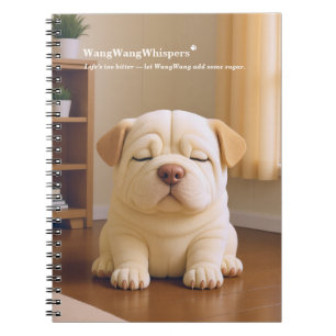 Shar Pei Welpe - Sanfte Ruhe von WangWang Notizblock