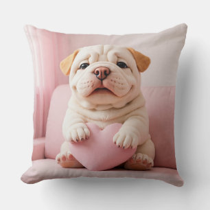 Shar Pei Welpe – Süße Umarmung von WangWang Kissen