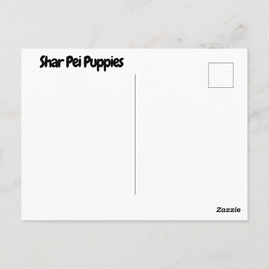 Shar Pei Welppies Postkarte (Rückseite)