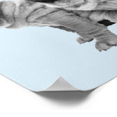 Shar Pei Welppies Schwarz-weiße Blase Gum Dog Poster (Ecke)