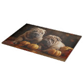 Shar Pei Welppy Autumn Delight Pumpkin Schneidebrett (Ecke)