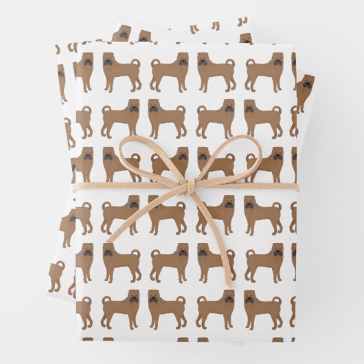 Shar Pei Wrapping Paper Sheets Geschenkpapier Set (Beispiel)