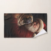 Shar Pei zu Weihnachten Badhandtuch Set (Handtuch)