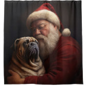 Shar Pei zu Weihnachten Duschvorhang (Vorderseite)