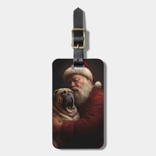 Shar Pei zu Weihnachten Gepäckanhänger (Vorderseite vertikal)