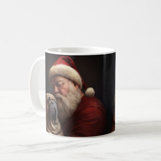 Shar Pei zu Weihnachten Kaffeetasse (Vorderseite Links)