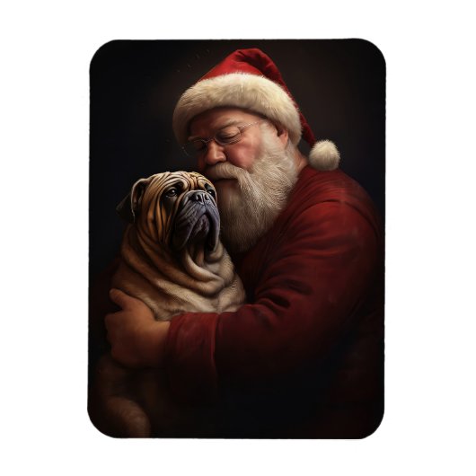 Shar Pei zu Weihnachten Magnet (Vertikal)