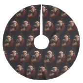 Shar Pei zu Weihnachten Polyester Weihnachtsbaumdecke (Vorderseite)