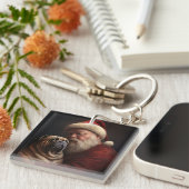 Shar Pei zu Weihnachten Schlüsselanhänger (Vorderseite rechts)