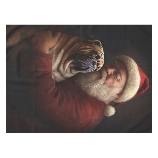 Shar Pei zu Weihnachten Tischdecke (Vorderseite (Horizontal))