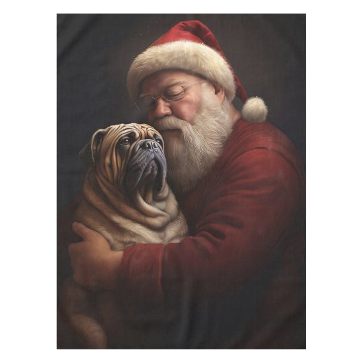 Shar Pei zu Weihnachten Tischdecke (Vorderseite)