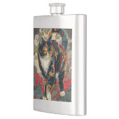 Sharaku Style Kabuki Lucky Cat Flachmann (Links)
