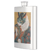 Sharaku Style Ukiyo-e Kabuki Cat Flachmann (Links)