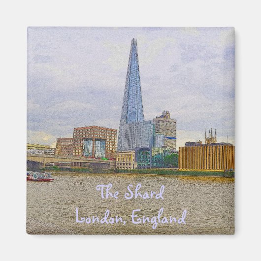 Shard, Thames River, London, England Magnet (Vorne)