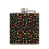 Shards - Farben 02 - auf schwarz Flachmann (Rückseite)