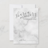 'Share a Memory' Elegant Marble Script Hochzeit