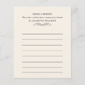 Share a Memory Funeral Service Attendance (Vorderseite)