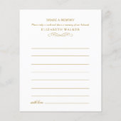 Share a Memory Funeral Service Attendance (Rückseite)