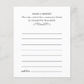 Share a Memory Funeral Service Attendance (Rückseite)