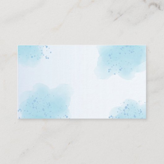 Share a Memory Template – Baby Blue Begleitkarte (Rückseite)