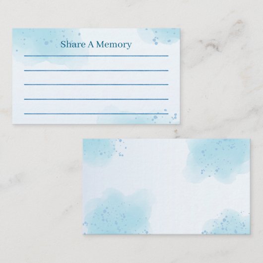 Share a Memory Template – Baby Blue Begleitkarte (Vorne/Hinten)