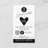 Share & Care Product Insert Card small business Visitenkarte (Vorderseite)