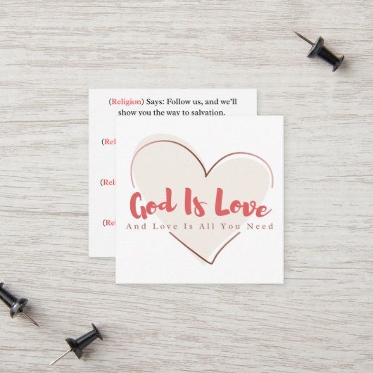 Share Gods Liebe Gospel Tracel Calling Card Telefonnummerkarte (Vorderseite/Rückseite Beispiel)