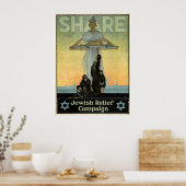 Share - Jüdische Hilfskampagne Poster (Küche)