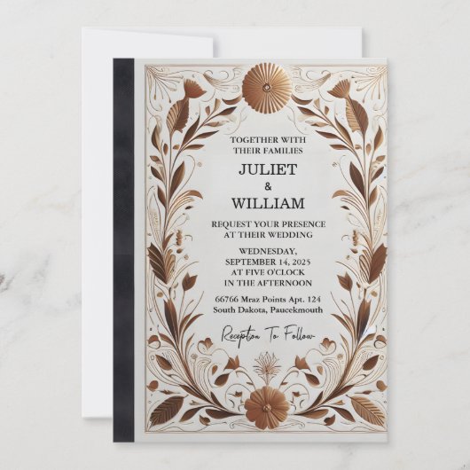 Share Library Old English Book Club Cover Wedding Einladung (Vorderseite)