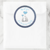 Share Our Joy Blue Glitzer Sticker (Tasche)