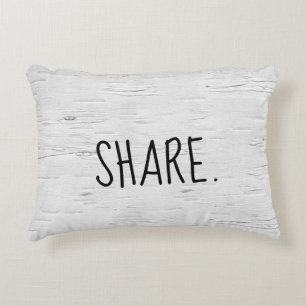 SHARE-Text auf Birch Tree Akzent Pillow Dekokissen