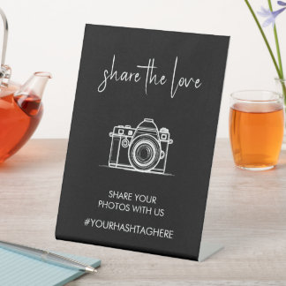 Share the Liebe - Wedding Hashtag Foto Sign Sockelschild
