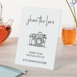 Share the Liebe - Wedding Hashtag Foto Sign Sockelschild