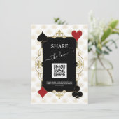 Share The Love Photo Wedding QR Code Sign Menükarte (Stehend Vorderseite)