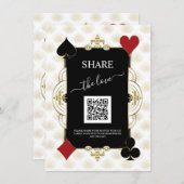 Share The Love Photo Wedding QR Code Sign Menükarte (Vorne/Hinten)