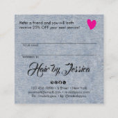 Share the love script typography referral card quadratische visitenkarte (Rückseite)